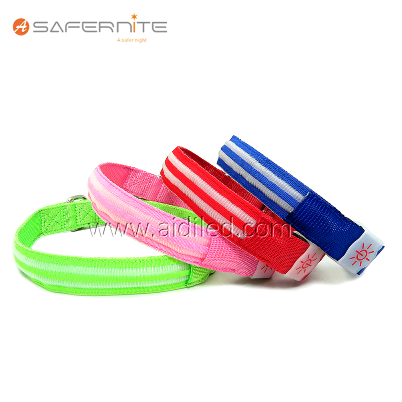 Metal Pin Buckle USB Rechargeable Dog Collars Light Up Led Flashing Collar Para Perro