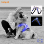 Kundenspezifisches Logo-Hundegeschirr mit RGB-einstellbarem LED-Hundewesten-Geschirrlicht für die Sicherheit von Haustieren bei Nacht