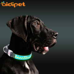 Groothandel nylon halsbanden Glow up knipperende led lichtgevende halsbanden voor hondenhalsbanden met een goede prijs