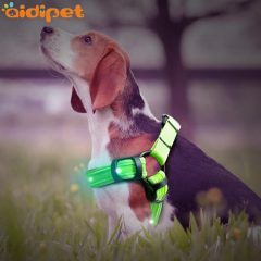 Arnés para perros con luces LED RGB, duradero, de ajuste rápido, arnés de lujo para mascotas, chaleco reflectante de seguridad nocturna para perros