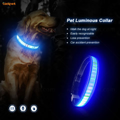 Grosir Aksesoris Kerah Hewan Peliharaan Kustom Baru untuk Anjing dan Kucing Anti-lost LED Light Dog Tag