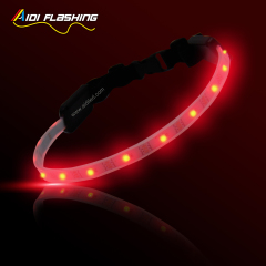 Cinturón de cintura elástico con luz LED Jogging nocturno Ciclismo Caminar Silicona USB Cinturón de seguridad luminoso