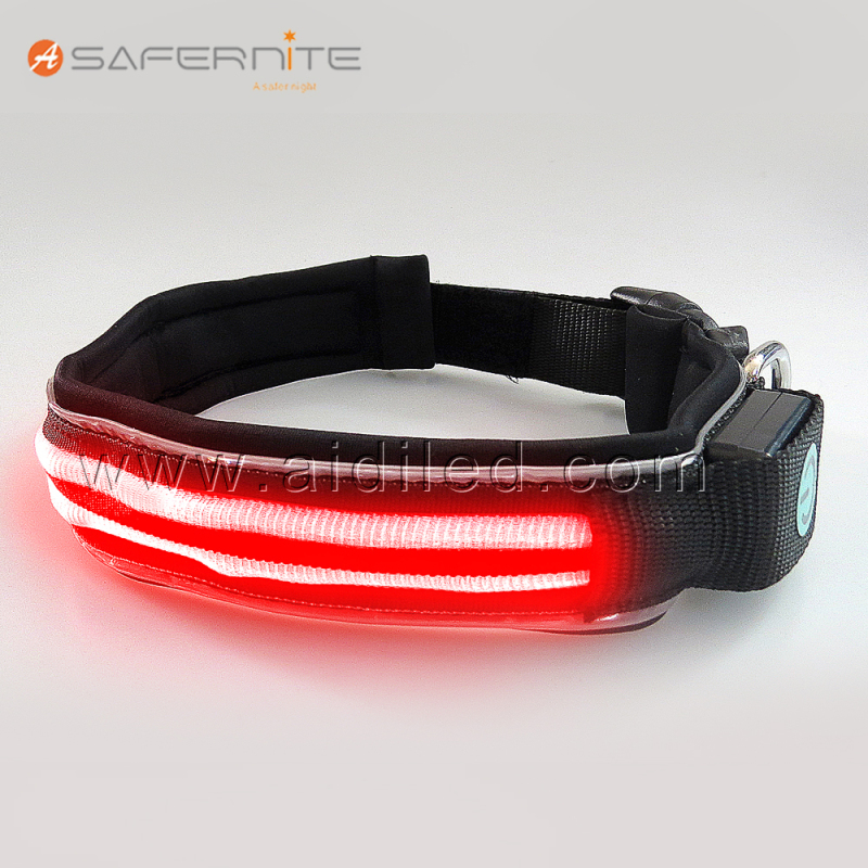 Flashing Dog Collar Padded for Large Dogs Wholesale Reflective Led Dog Collar Manufacturer with 14 Years Experience