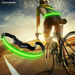 USB Led قابل لإعادة الشحن مضيئة قابل للتعديل عاكس في الهواء الطلق تشغيل الدراجات الرياضة السلامة وامض ضوء الحزام