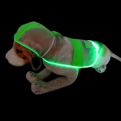 Chubasquero Led para mascotas de gran venta para tu perro seguridad nocturna intermitente luminoso impermeable para perros ropa impermeable para perros