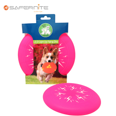 Интерактивная светодиодная игрушка с летающим диском, мигающий свет, игрушка с летающим диском для собак для игр с домашними животными, водонепроницаемая, не токсичная фрисби