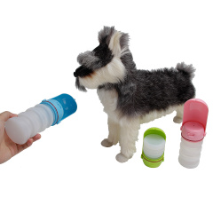 Garrafa de água portátil para cachorro de silicone dobrável para passear ao ar livre