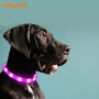 USB Rechargeable Waterproof Led Flashing  Dog Collar Light in Dark Silicone Collar for Dogs