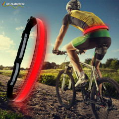 Cinturón deportivo para ciclismo, cinturón para correr con Led de cuero reflectante, ajustable, Led, recargable por USB, cinturón para correr y trotar