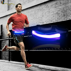 حقيبة خصر LED للركض الرياضي مع حزمة فاني خفيفة للمشي والركض