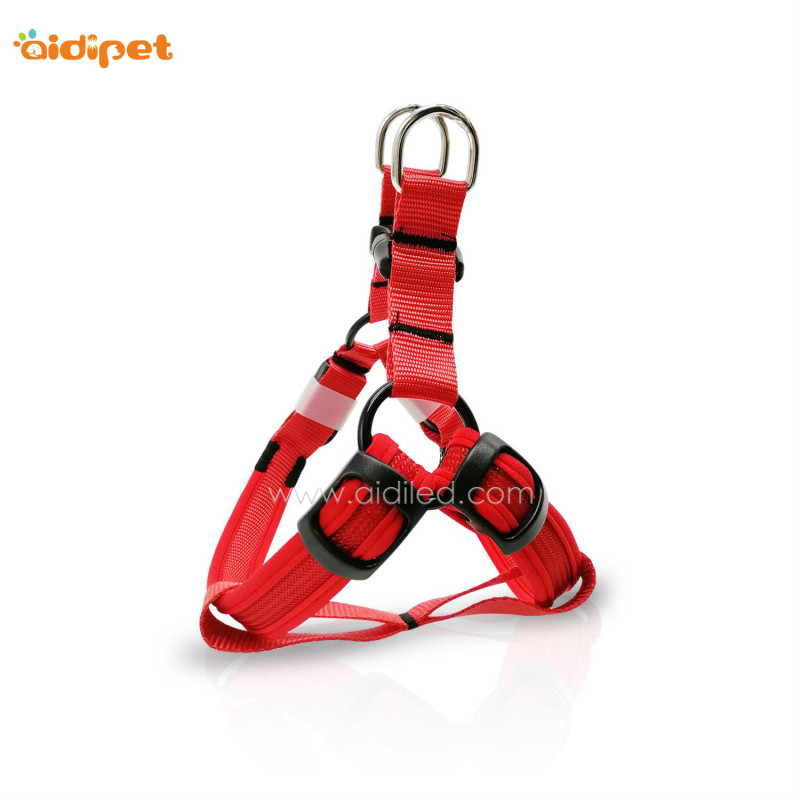 RGB Led Dog Harness Durable Quick Fit Step-in Luxury Pet Harness Night Safety Reflective Dog Harness Vest