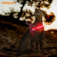 AIDI وامض الكلب تسخير مع ضوء الصمام تسخير طوق الكلب الأليف ضوء السلامة للكلاب والحيوانات الأليفة