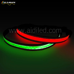Led Light up Sport Waist Belt with USB Rechargeable Battery Reflective Adjustable Belt for Cycling