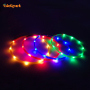 Led Light up Rechargeable Silicone Dog Collar Free Size Cuttable Glow Dog Collar Necklace