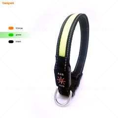 grosir custom glow private label dog collars gesper produk hewan peliharaan anjing led light dog collar