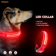 Großhandelsglühen führte Hundehalsband-Haustier-Produkt-Hundekatzen-Licht führte gute Qualität Nylonhundehalsband- und Leine-Lichter