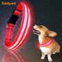 2021 Neues benutzerdefiniertes Logo-Knopfzellen-Batterie-LED-Halsband für Hunde Blinkendes beleuchtetes Haustier-Hundehalsband Machen Sie Haustiere sicher