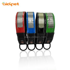 USB charge APP contrôle LED affichage collier de chien PU cuir motif bricolage SMS LED collier Anti-perte