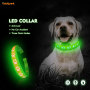 Led Collar Dog Flashing Light, Adjustable PU Dog Collar Print Paw Hollow Night Safety Led Dog Collar Spike