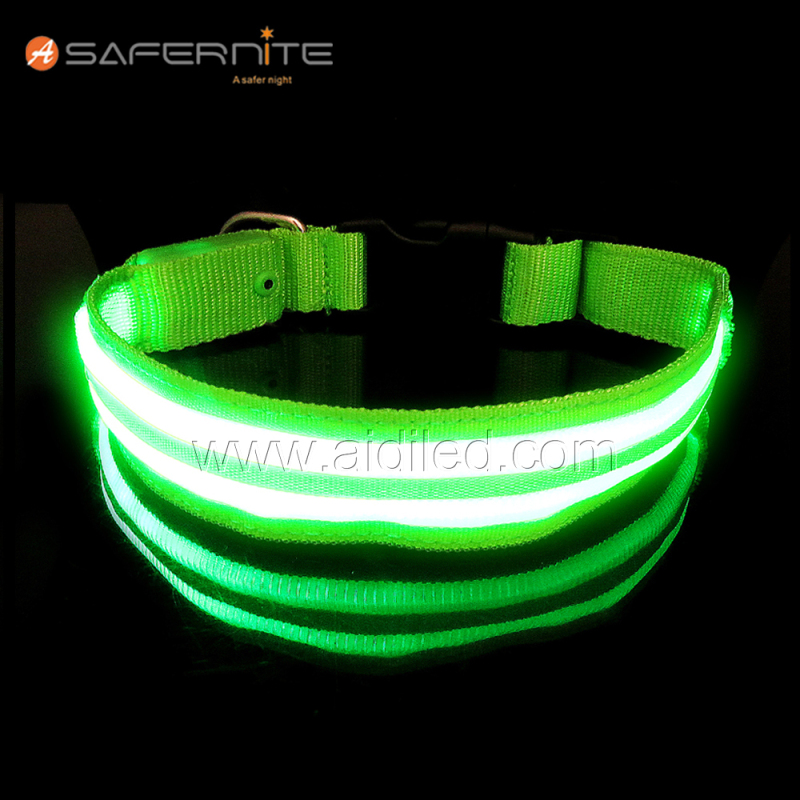Bright in Dark Cheapest Flashing Lights Dog Collar for Pet Safety 3 Modes Dog Neck Light Collar