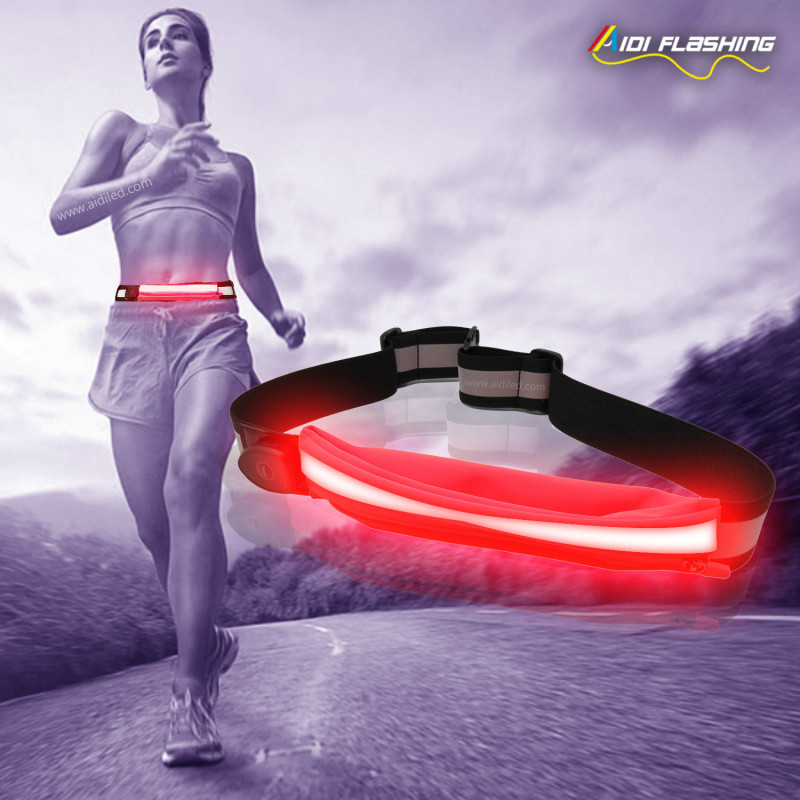 Convenient Hands Free Led Waist Bag Sport Night Running Waist Bag Single Bag Fanny Pack for Unisex