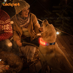 AIDI-M2 collier de chien plomb lumière couverture attacher au collier laisse sac nuit sécurité chien marche lumières accessoires pour animaux de compagnie 2022 chiens