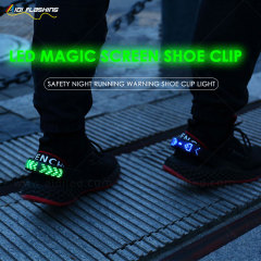 Mini pince à chaussures Led clignotante allume l'écran d'affichage Clip de lumière de chaussure Led USB pour le jogging de nuit en cours d'exécution marche