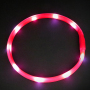 Flashing Led Collar for Dog Silicone Waterproof Dog Collar Glow in the Dark Dog Collar for Night Walking Light up