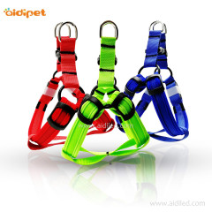 Imbracatura a led multicolore RGB per cane Imbracatura per cani lampeggiante con logo personalizzato con luce colorata