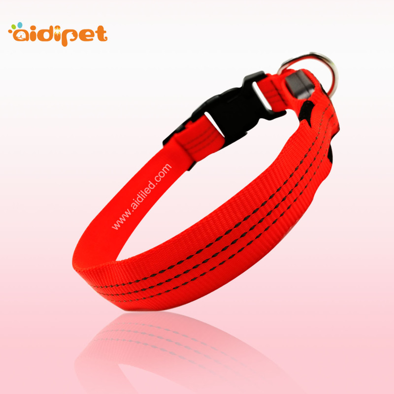 Good Quality Wholesale Led Light up Dog Collar USB Rechargeable Reflective Glowing Light Dog Collar