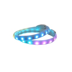 Groothandel fabrikant verstelbare zachte hoge kwaliteit licht halsbanden voor huisdieren led halsbanden voor huisdieren RGB knipperende halsband