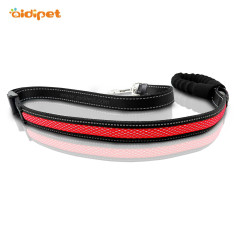 AIDI-L4 USB-verstellbare Hundeleine mit Taschenlampen-LED-Halsbändern und Leinen für Hunde mit leuchtender heller Leine für Hunde