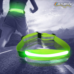 Marsupio resistente all'acqua con LED per la sicurezza durante la corsa notturna Logo personalizzato Marsupio con cintura da corsa a LED