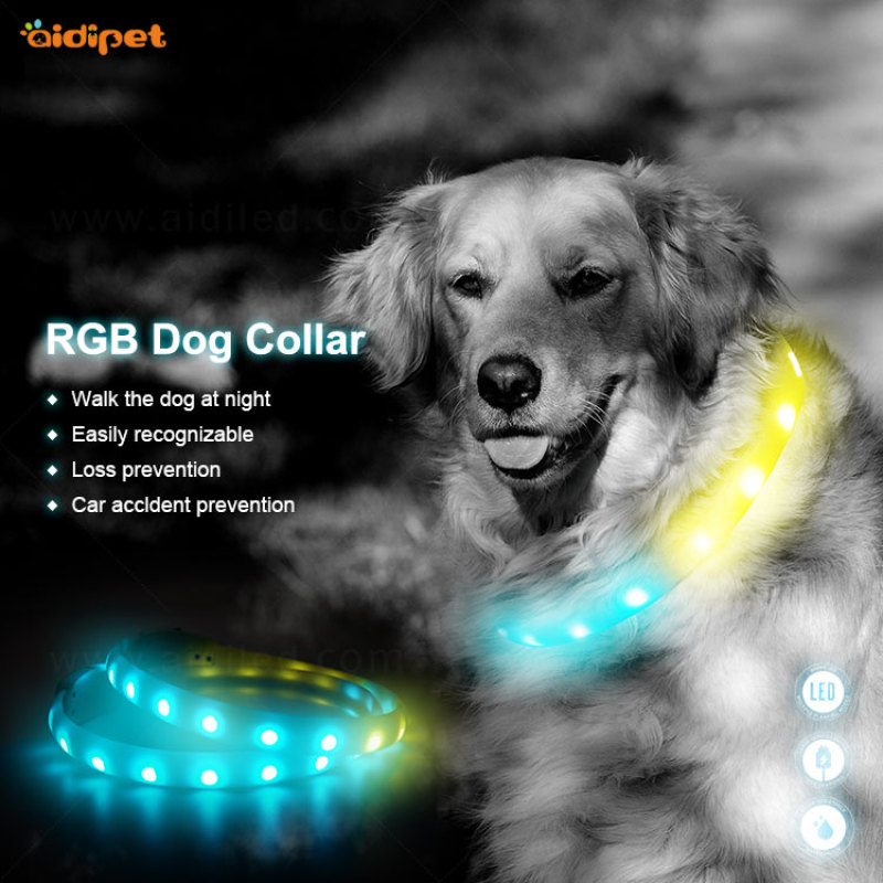Safernite Safe for Night Led Light Dog Collar , Led with RGB light Flashing Dog Collar, Low Price Dog Light Collar