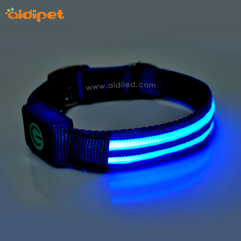 Led Dog Collar Battery Flashing Metal Buckle Light Pet Dog Collar Adjustable Luminous Dog Collar Led Para Mascotas