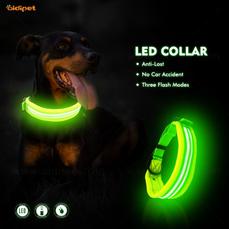 Pet Waterproof USB Rechargeable LED Dog Collar Night Safety Flashing Pet Supplies Dog Accessory