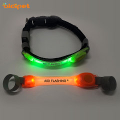 Accessoires pour chiens 2022 lumière LED couverture de collier de chien lumière TPU détachable clignotant lumières accessoire de collier de chien