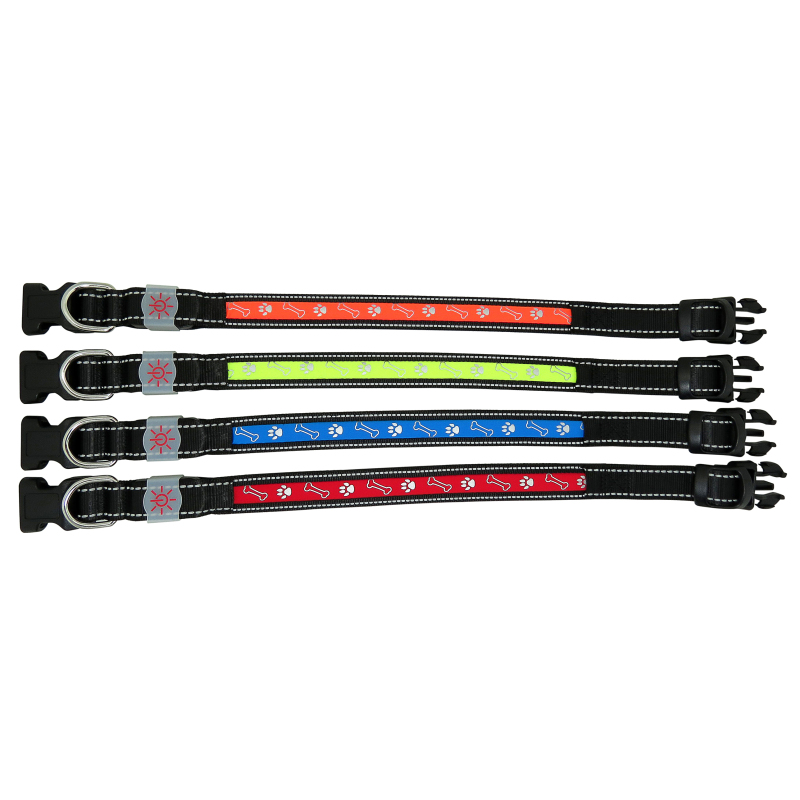 Attractive Design Christmas Led Light Up Dog Collar USB Many Times Using Glow Dog Collar at Night