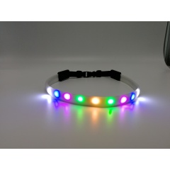 Cinturón de cintura elástico con luz LED Jogging nocturno Ciclismo Caminar Silicona USB Cinturón de seguridad luminoso