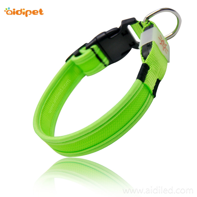 Collares De Luz Led Pet Dog Collar Nylon Luminous Fluorescent USB Rechargeable Pet Led Collar Water Proof