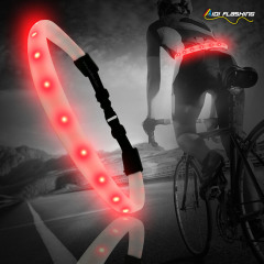 Cinto de corrida led de controle remoto para ciclismo de segurança noturna usando cinto de cintura leve