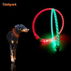 Collar de perro LED intermitente AIDI a prueba de agua para seguridad nocturna al aire libre collar de perro luminoso collar de luz