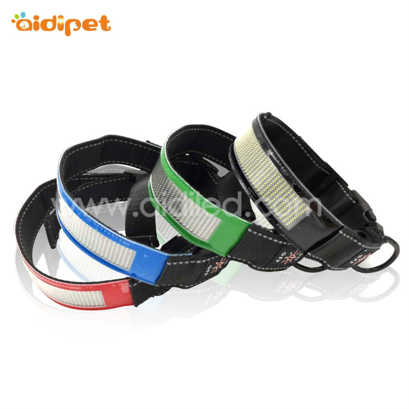 APP Control Led Dog Collar Nylon PU Leather Glowing Dog Collars Lighted Collar Fits For Small Medium Large For Dogs