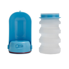 Портативная бутылка для воды для собак Силиконовая складная прогулочная бутылка для собак для путешествий на открытом воздухе