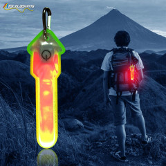 Lampu Hiking Visibilitas Tinggi Lampu Portabel Kecil yang Nyaman Dipasang ke Tas Sepeda Pakaian Penerangan Kamp dalam Gelap
