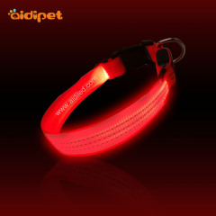 Einfarbiges LED-Blinkhalsband für Hunde, reflektierend, hohe Qualität, 24 Monate Garantie, USB-LED-Hundehalsband