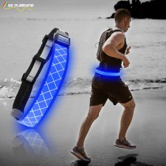 AIDI-S12 Cinturón para correr ligero con batería recargable USB Cinturón para correr resistente al agua Led para trotar de noche