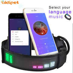 Collares de perro inteligentes con LED de TPU, pantalla recargable por USB, modo de mensajes de texto, collar de perro intermitente atractivo