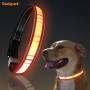 Led Light Collar for Dogs Night Walking USB Rechargeable Colorful Stripe Luxury Flashing Pet Dog Collar
