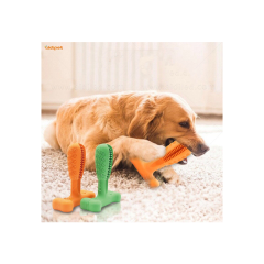 La gomma naturale ecologica infrangibile all'ingrosso rimuove il giocattolo del cane dell'alitosi durevole